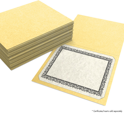 Gold Metallic 9 1/2 x 12 Certificate Holders