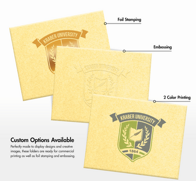 Gold Metallic 9 1/2 x 12 Certificate Holders