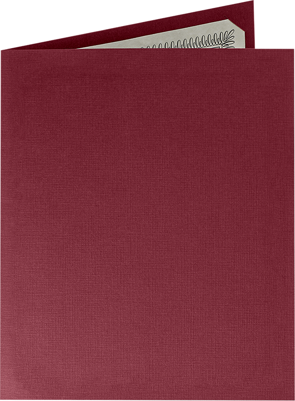 Burgundy Linen 9 1/2 x 12 Certificate Holders