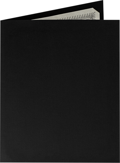 Deep Black Linen 9 1/2 x 12 Certificate Holders