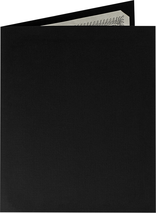 Deep Black Linen 9 1/2 x 12 Certificate Holders