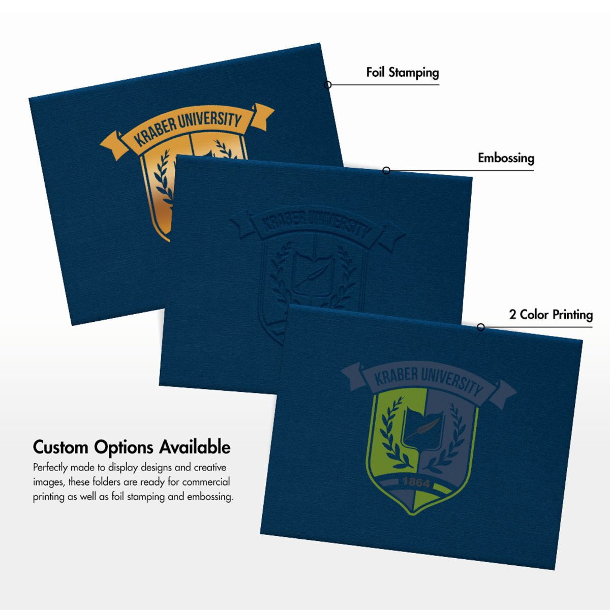 Dark Blue Linen 9 1/2 x 12 Certificate Holders