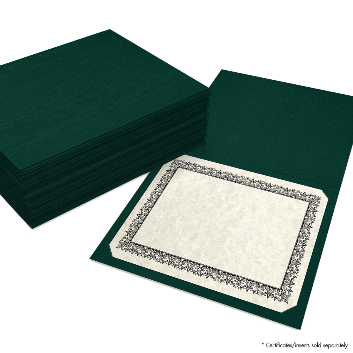 Deep Pine Linen 9 1/2 x 12 Certificate Holders