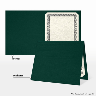 Deep Pine Linen 9 1/2 x 12 Certificate Holders