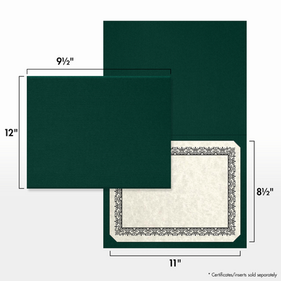 Deep Pine Linen 9 1/2 x 12 Certificate Holders