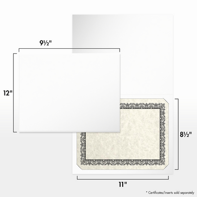 White Semi-Gloss 9 1/2 x 12 Certificate Holders