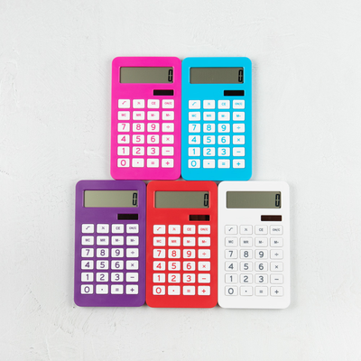 Blue Desktop 10 Digit LCD Display Calculator