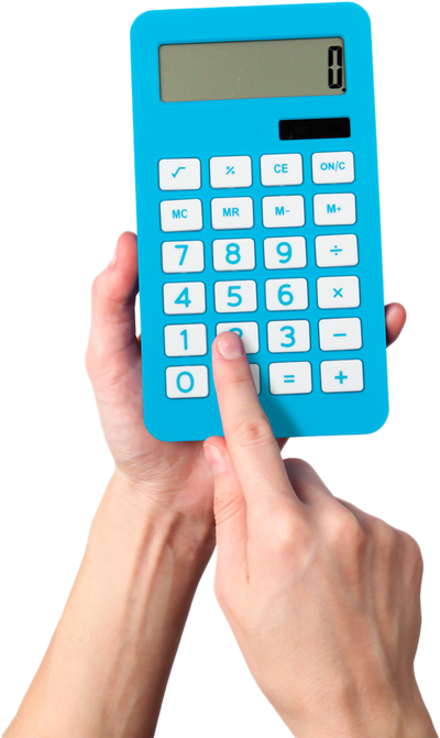 Blue Desktop 10 Digit LCD Display Calculator