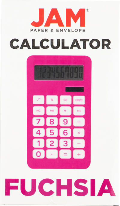 Fuchsia Pink Desktop 10 Digit LCD Display Calculator
