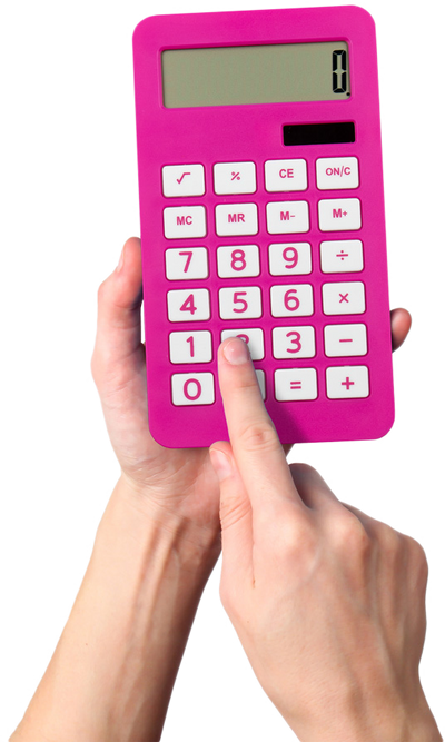 Fuchsia Pink Desktop 10 Digit LCD Display Calculator
