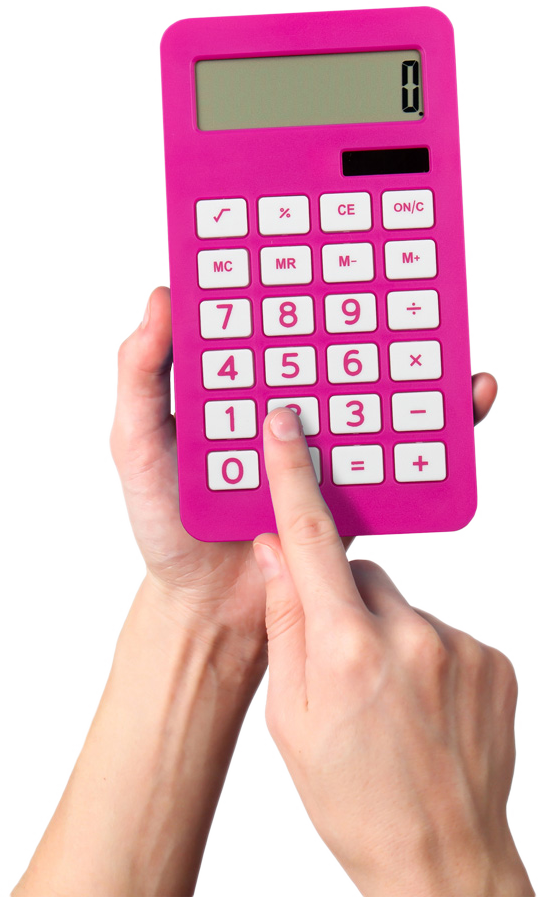 Fuchsia Pink Desktop 10 Digit LCD Display Calculator