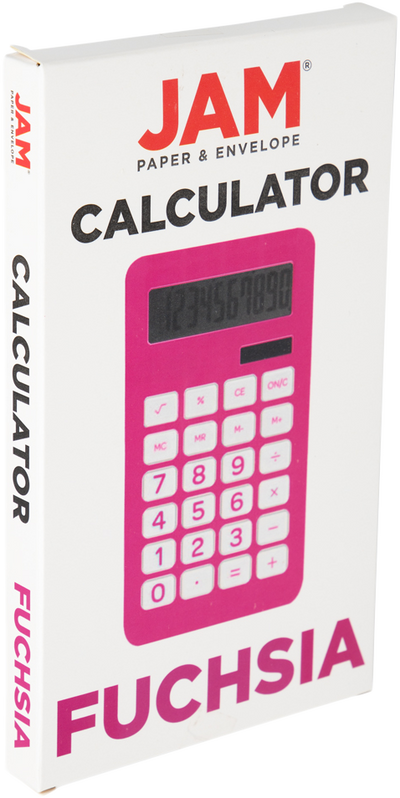 Fuchsia Pink Desktop 10 Digit LCD Display Calculator