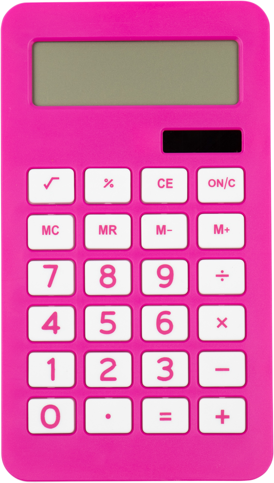 Fuchsia Pink Desktop 10 Digit LCD Display Calculator