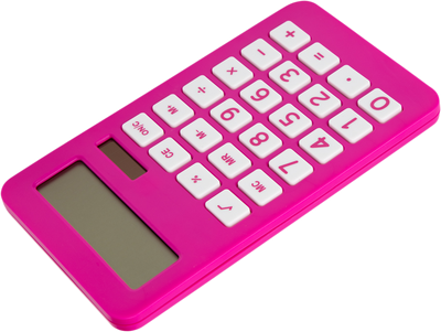Fuchsia Pink Desktop 10 Digit LCD Display Calculator