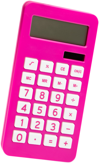 Fuchsia Pink Desktop 10 Digit LCD Display Calculator