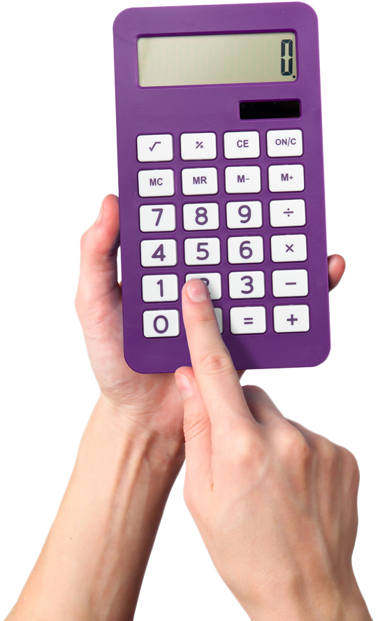 Purple Desktop 10 Digit LCD Display Calculator