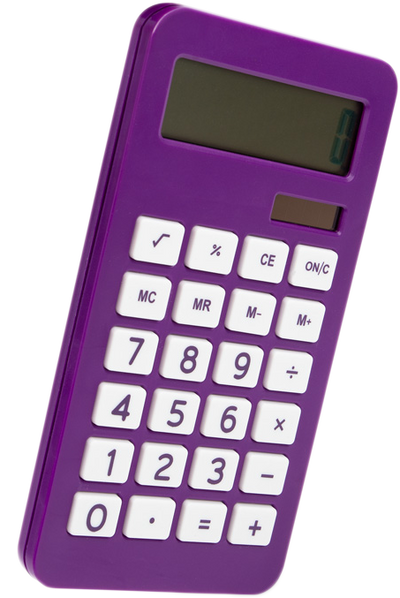 Purple Desktop 10 Digit LCD Display Calculator