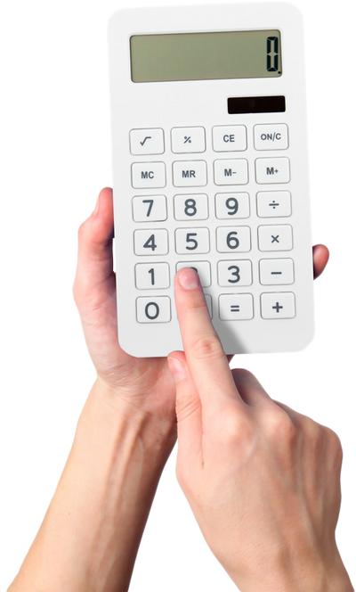 White Desktop 10 Digit LCD Display Calculator
