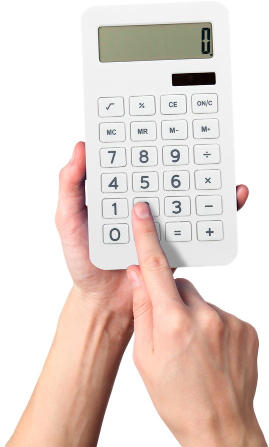 White Desktop 10 Digit LCD Display Calculator