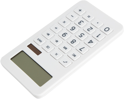 White Desktop 10 Digit LCD Display Calculator