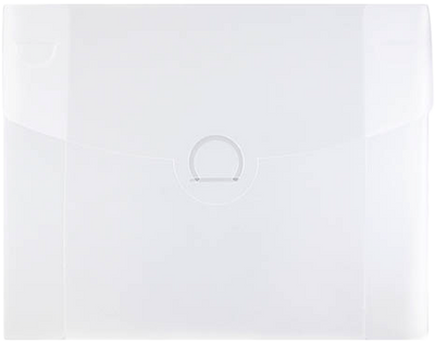 Clear Frost 8 1/2 x 6 1/2 x 1/4 Plastic Portfolios with Tuck Flap