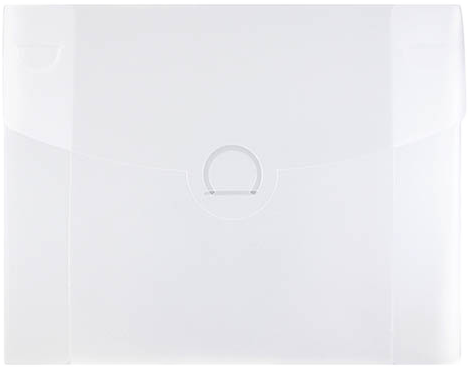 Clear Frost 8 1/2 x 6 1/2 x 1/4 Plastic Portfolios with Tuck Flap
