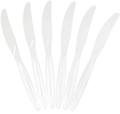 Clear Plastic Knives - 50 Pack