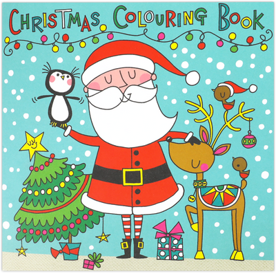 Santa and Friends Kids Christmas Coloring Book - 12 Pages