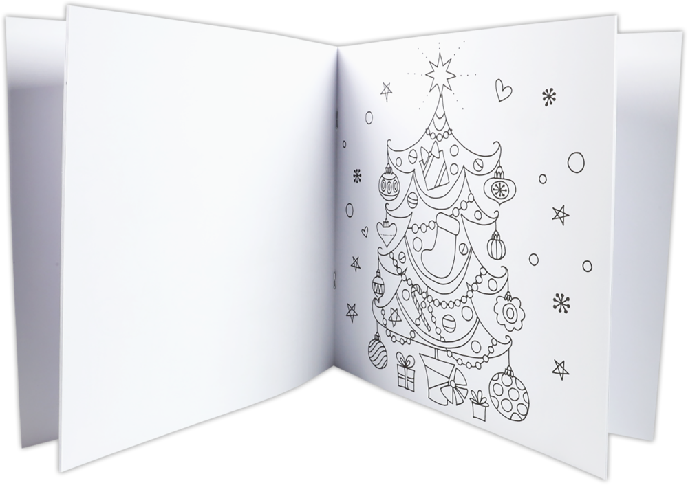 Santa and Friends Kids Christmas Coloring Book - 12 Pages