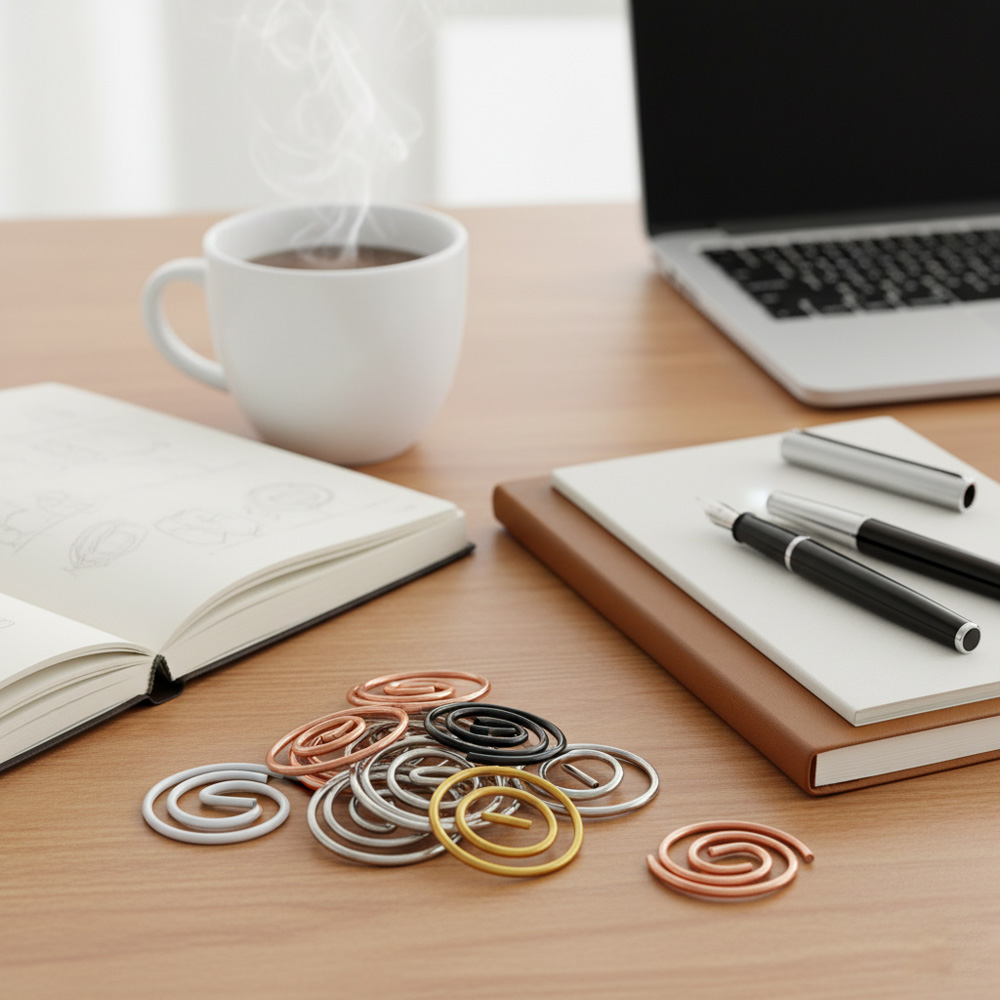 Business Assorted Circular "Cloops" Paper Clips - 5 Packs of 50