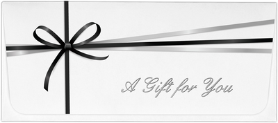 Black/Silver Gift for You 28lb Currency Money Envelopes (2 7/8 x 6 1/2)