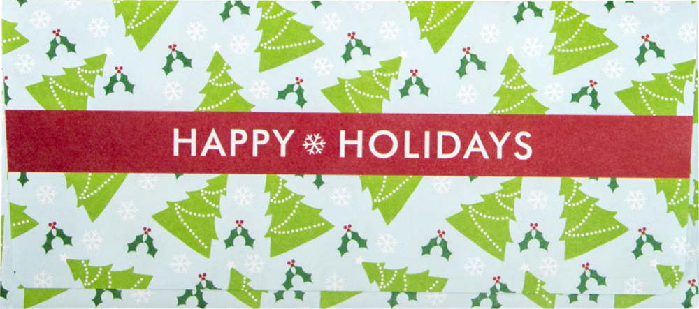 Happy Holidays 28lb Currency Money Envelopes (2 7/8 x 6 1/2)