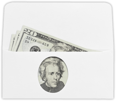 White 28lb Offer Window Money Donation Envelopes (2 3/4 x 6 5/16)