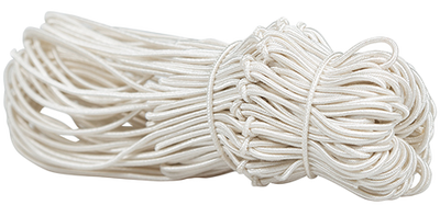 White 10 Inch Elastic Stretch Loops with Pre-tied Bows