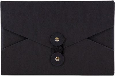Black Kraft 5 1/2 x 8 1/2 x 1 Button and String Video Portfolios