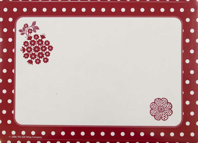 Red Flowers 7 x 5 To/From Gift Label Stickers
