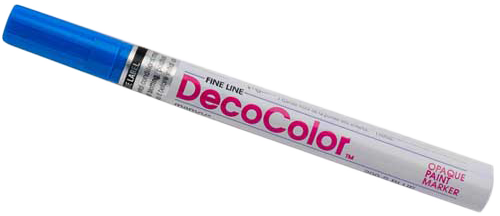 Blue Fine Line Opaque Paint Markers