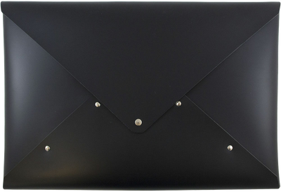 Black Legal Leather Portfolios with Snap