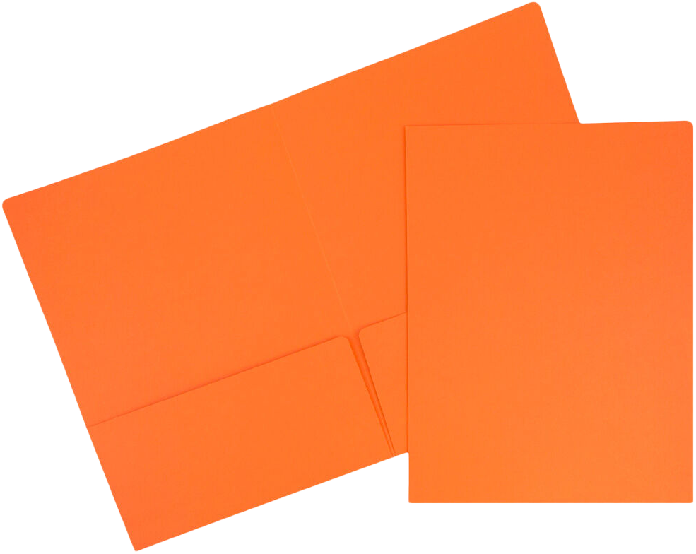 Mandarin Orange 9 x 12 Matte Folders