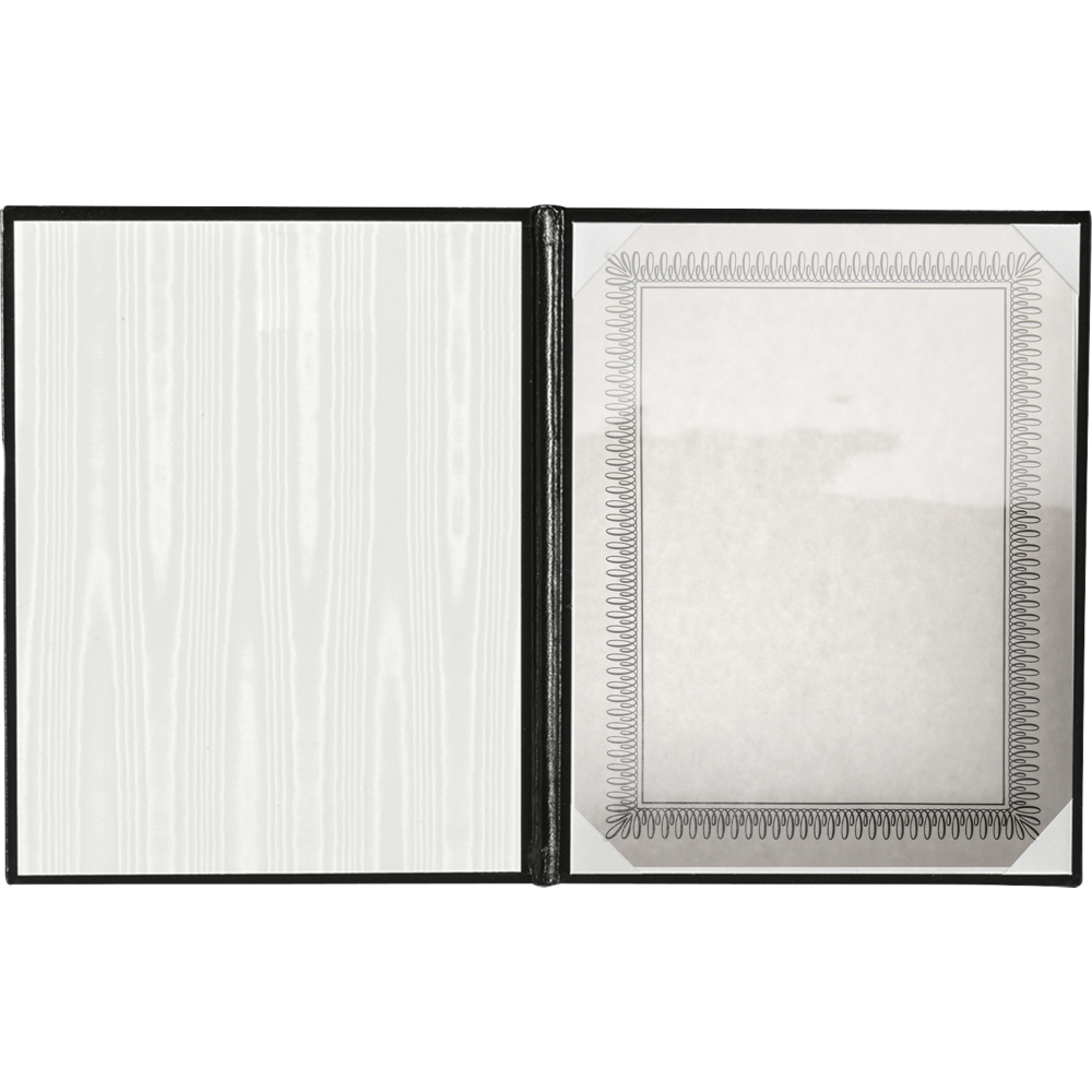 9 x 15 Landscape Padded Diploma Covers (Holds 8 1/2 x 14 Document) - Black