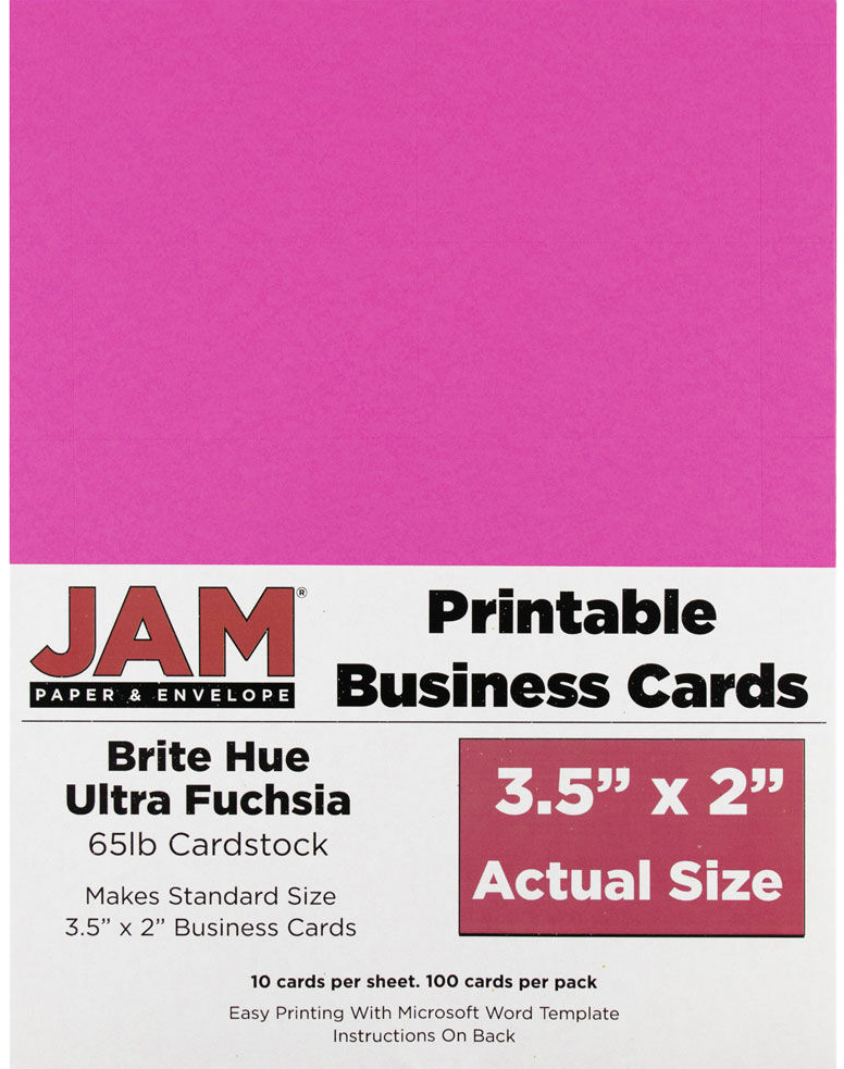 Bright Fuchsia Business Cards - 100 Pack
