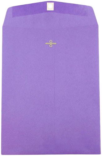 Violet Grape Purple 24lb 9 x 12 Open End Envelopes with Clasp