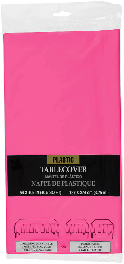 Fuchsia 54 x 108 Plastic Tablecover