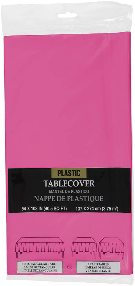 Fuchsia 54 x 108 Plastic Tablecover