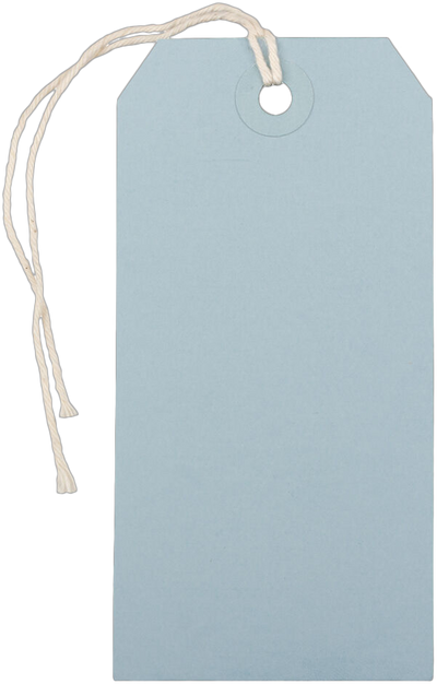 Baby Blue Medium Gift Tags (4 1/4 x 2 3/8) - 10 Pack