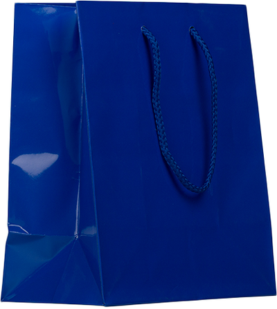 Blue Medium Glossy Gift Bag (8 x 10 x 4)
