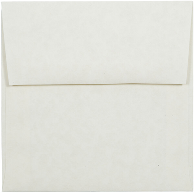 White Parchment 32lb 5 1/8 x 5 1/8 Envelopes