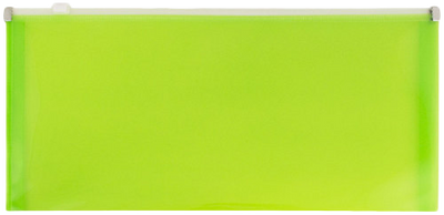 Lime Green #10 Business Plastic Envelopes (4 1/8 x 9 1/2 with Zip Closure