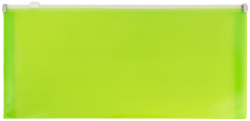Lime Green #10 Business Plastic Envelopes (4 1/8 x 9 1/2 with Zip Closure
