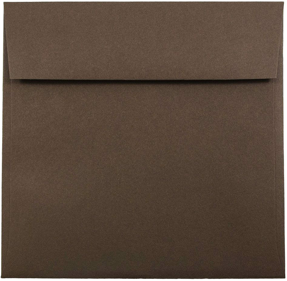 Chocolate Brown 32lb 7 1/2 x 7 1/2 Square Envelopes